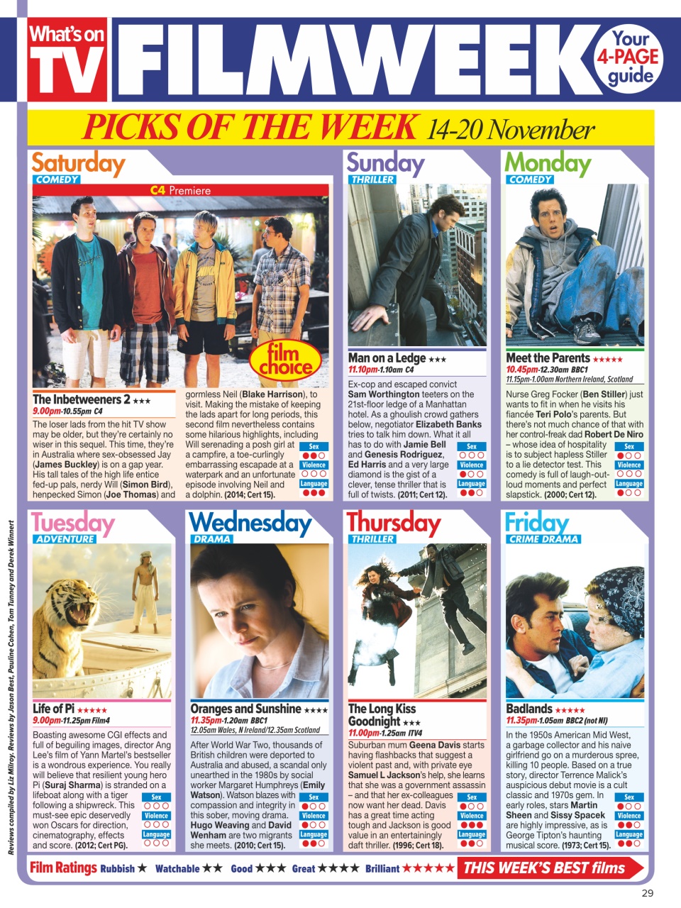 What's on TV Preview Pages