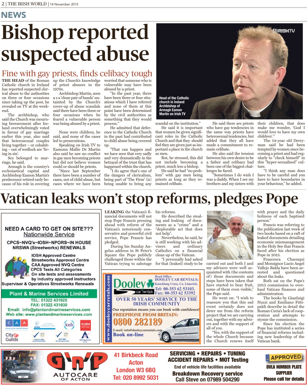 Irish World Preview Pages