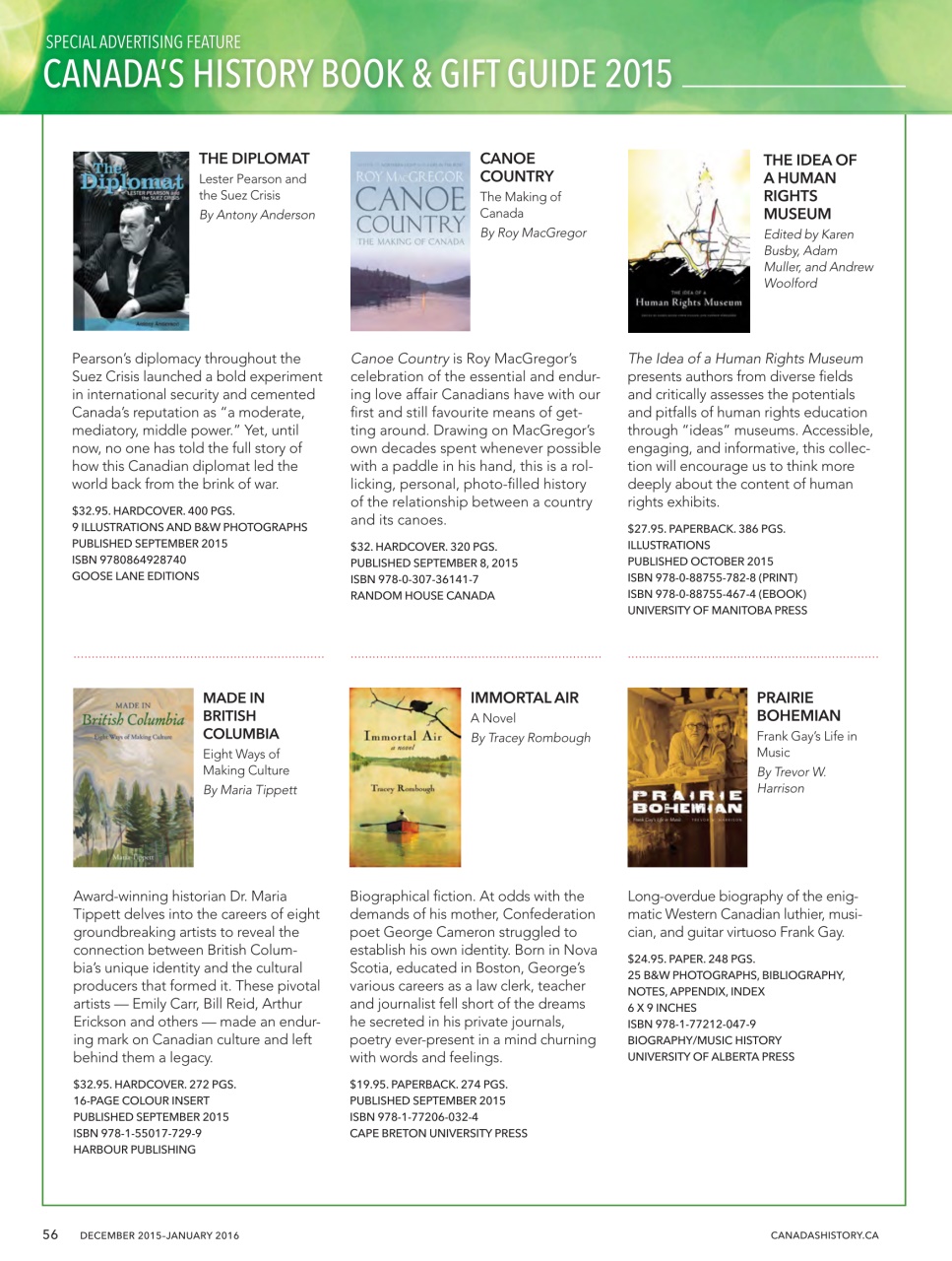 Canada's History Preview Pages