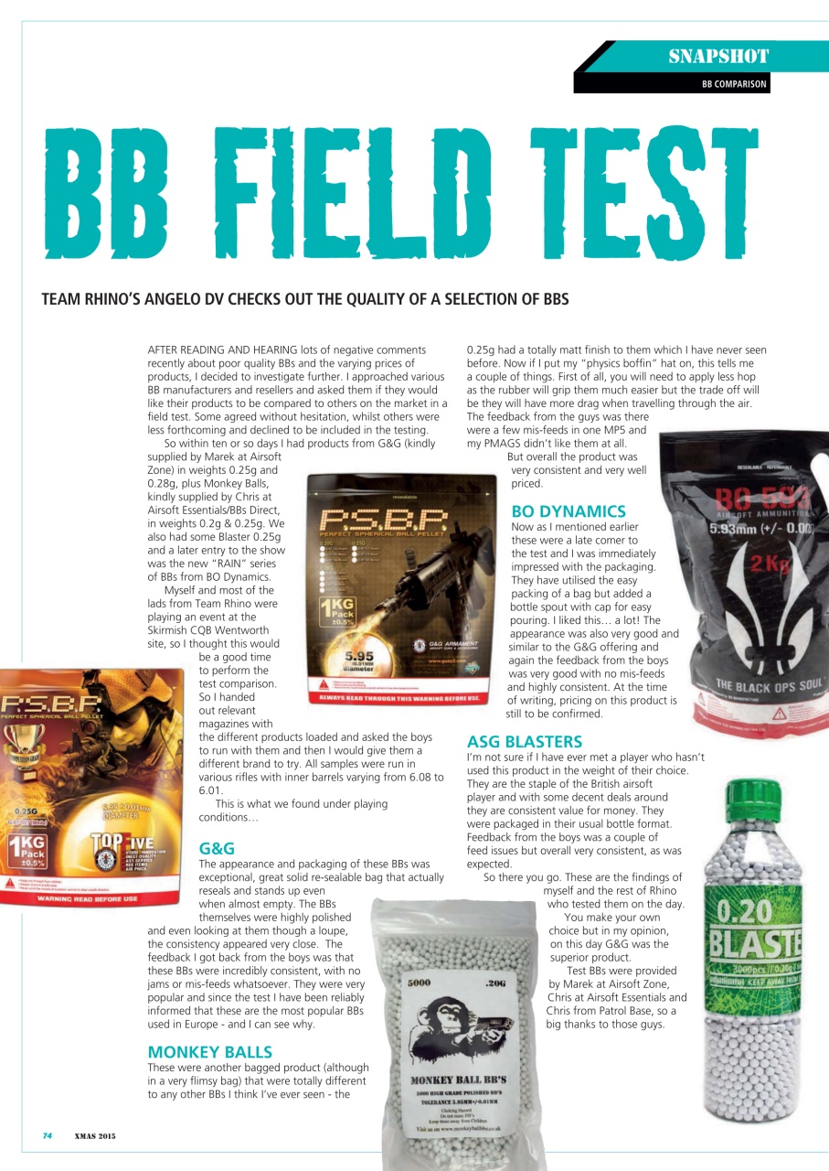 Airsoft Action Preview Pages