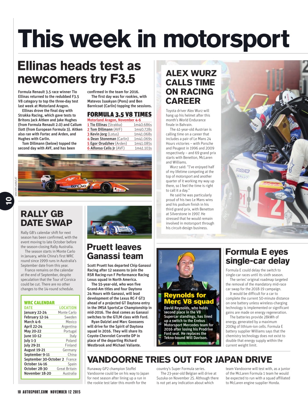 Autosport Preview Pages