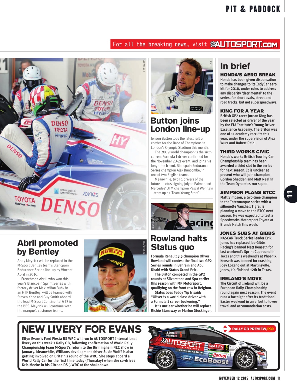 Autosport Preview Pages