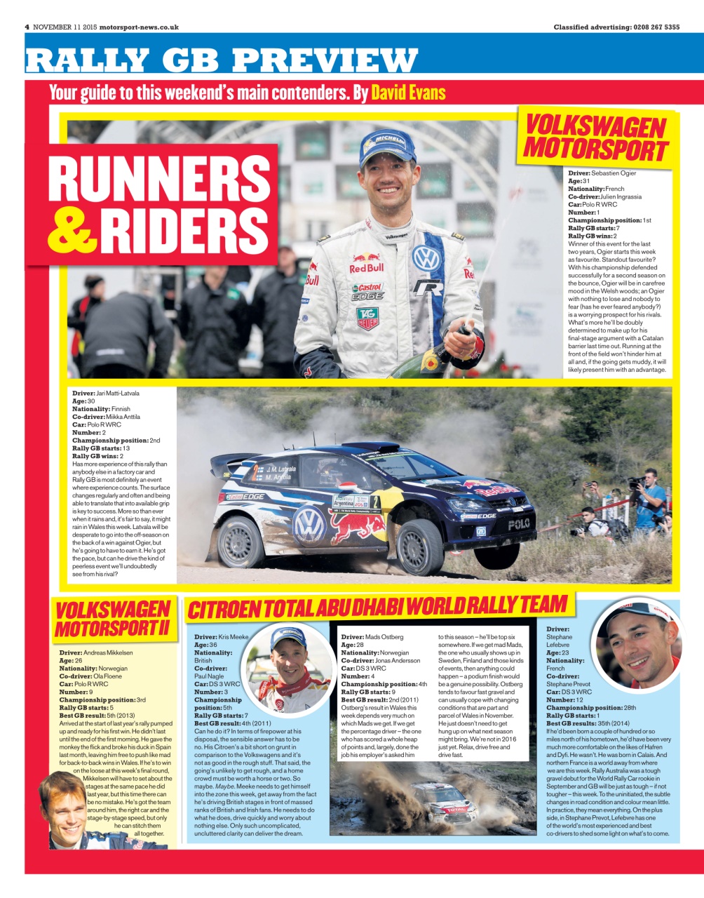 Motorsport News Preview Pages