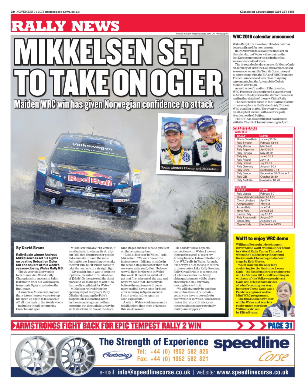 Motorsport News Preview Pages
