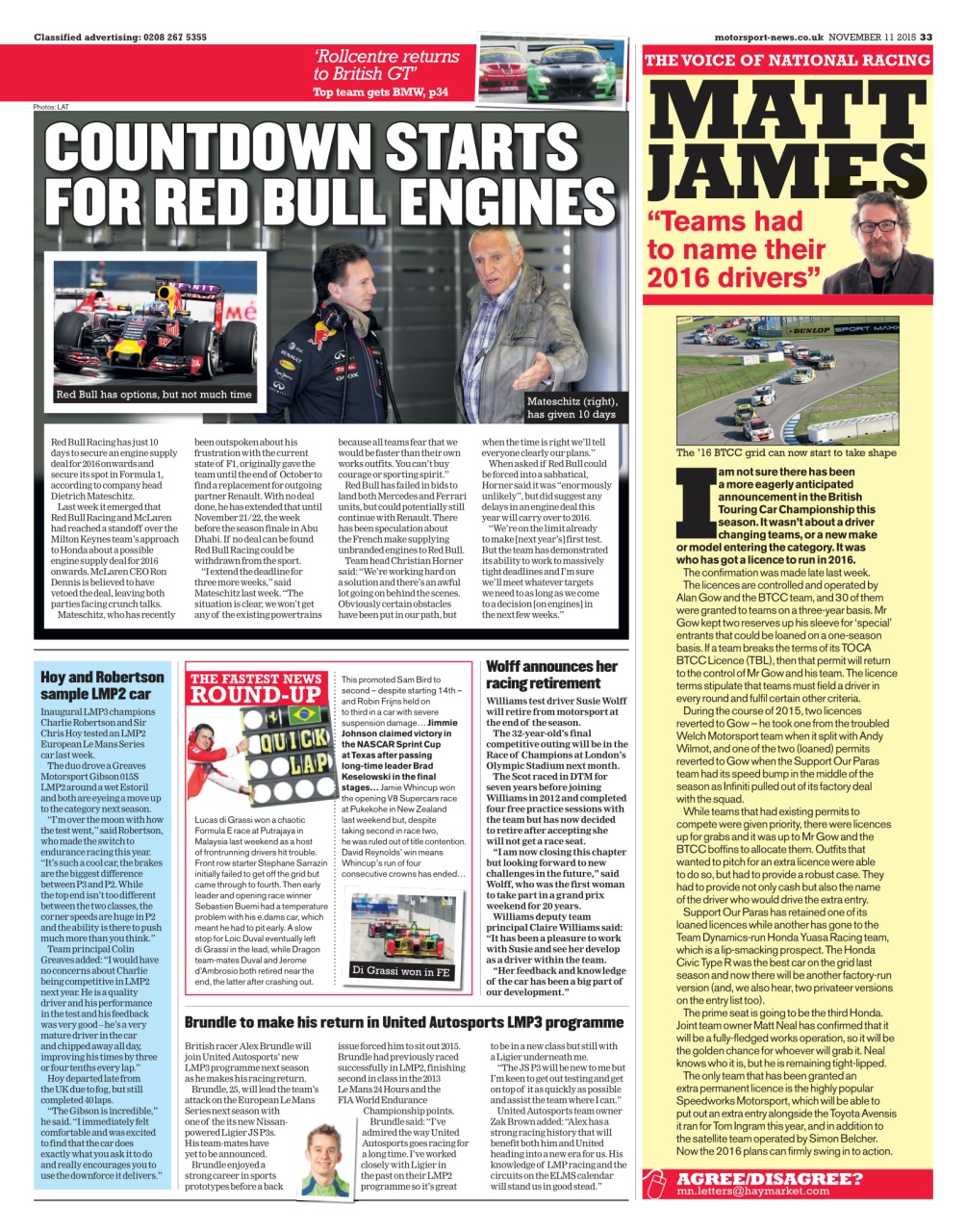 Motorsport News Preview Pages