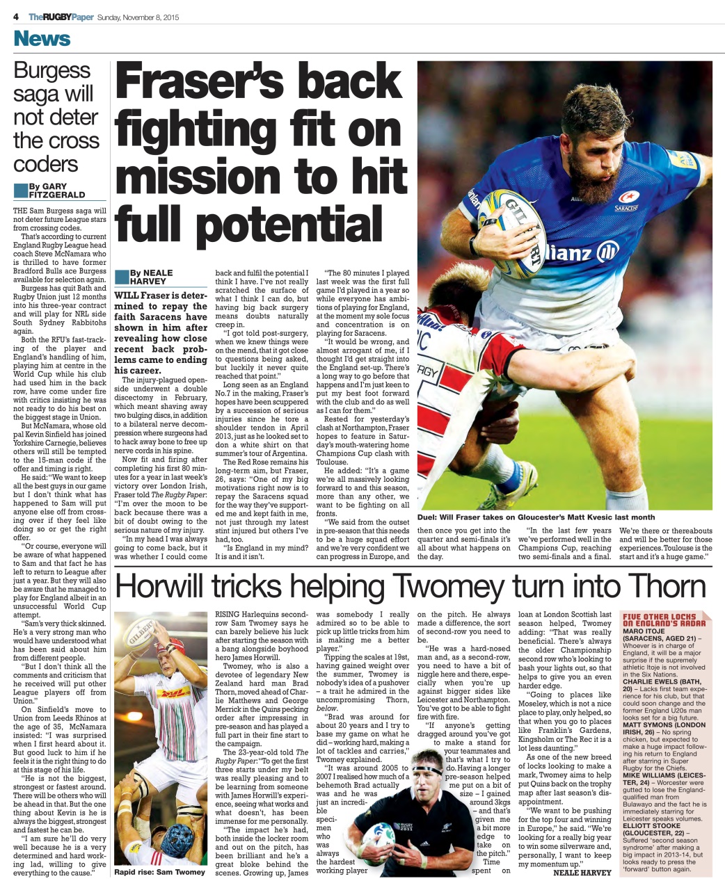 The Rugby Paper Preview Pages