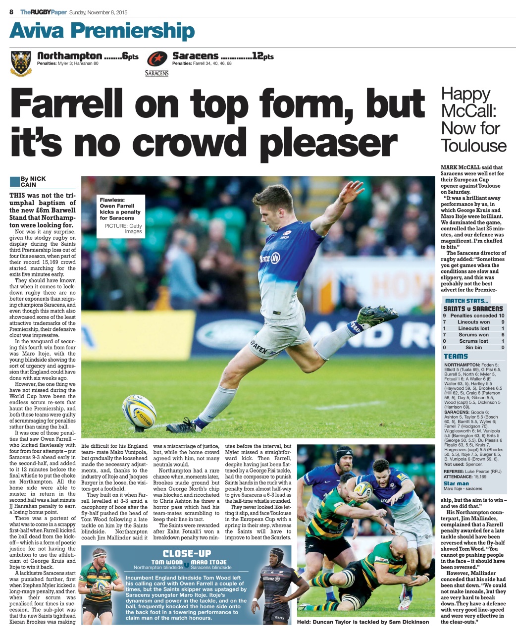 The Rugby Paper Preview Pages