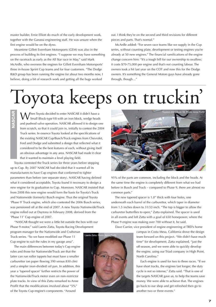 Race Engine Technology Preview Pages