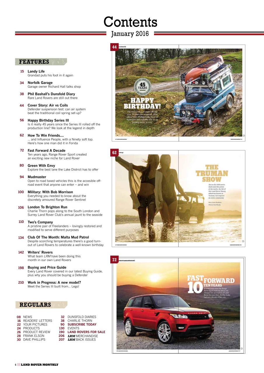 Land Rover Monthly Preview Pages