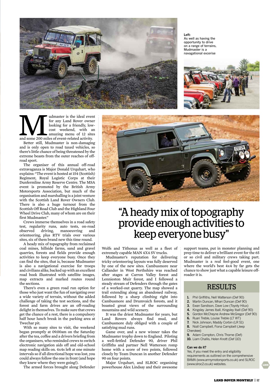 Land Rover Monthly Preview Pages