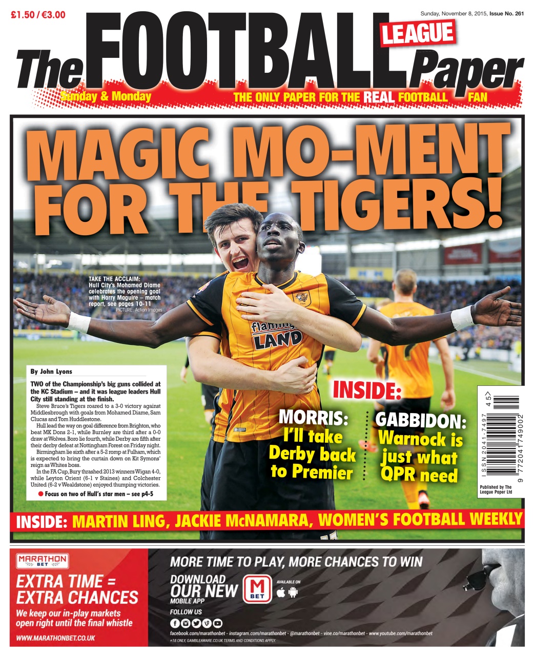 The Football League Paper Preview Pages