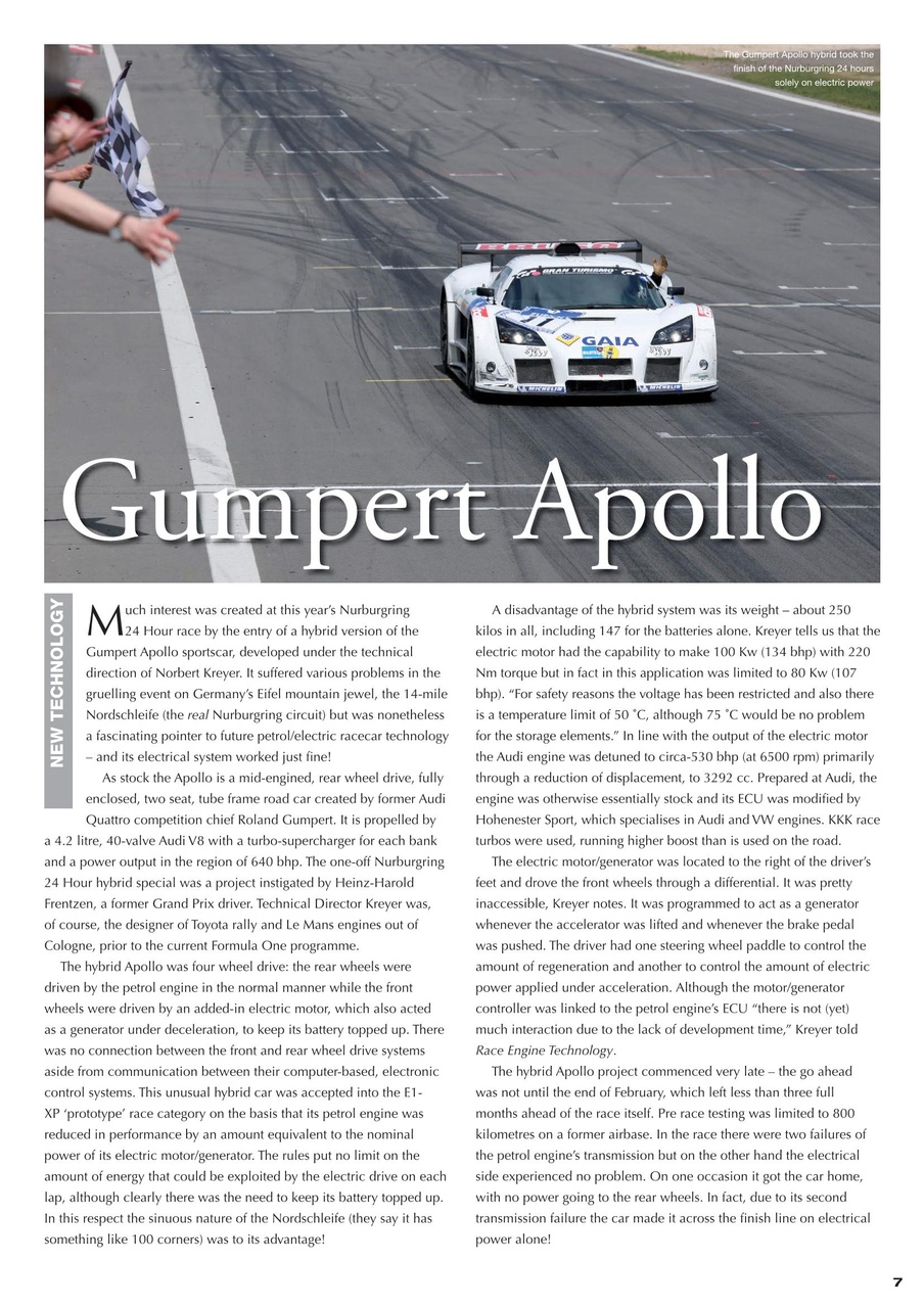 Race Engine Technology Preview Pages