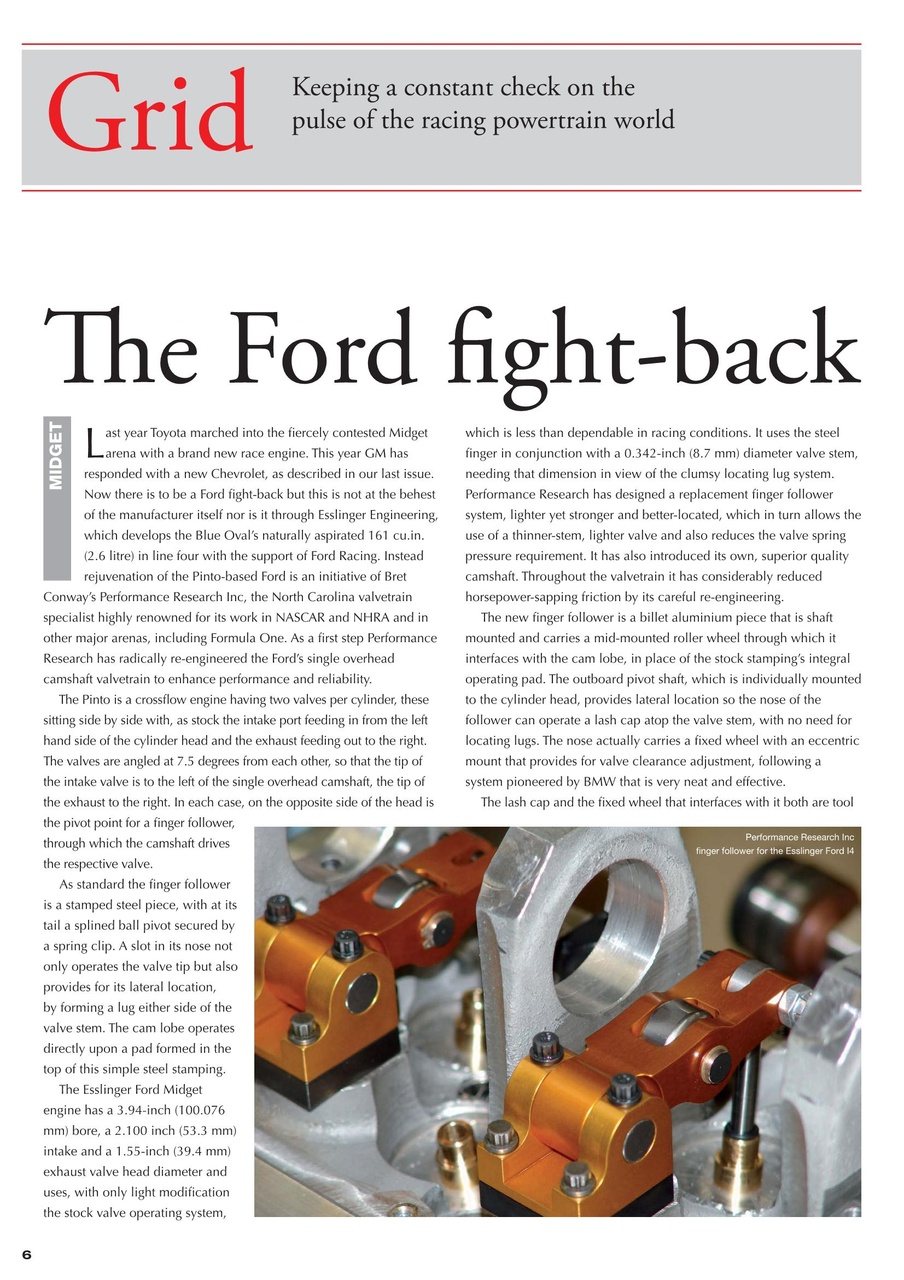 Race Engine Technology Preview Pages