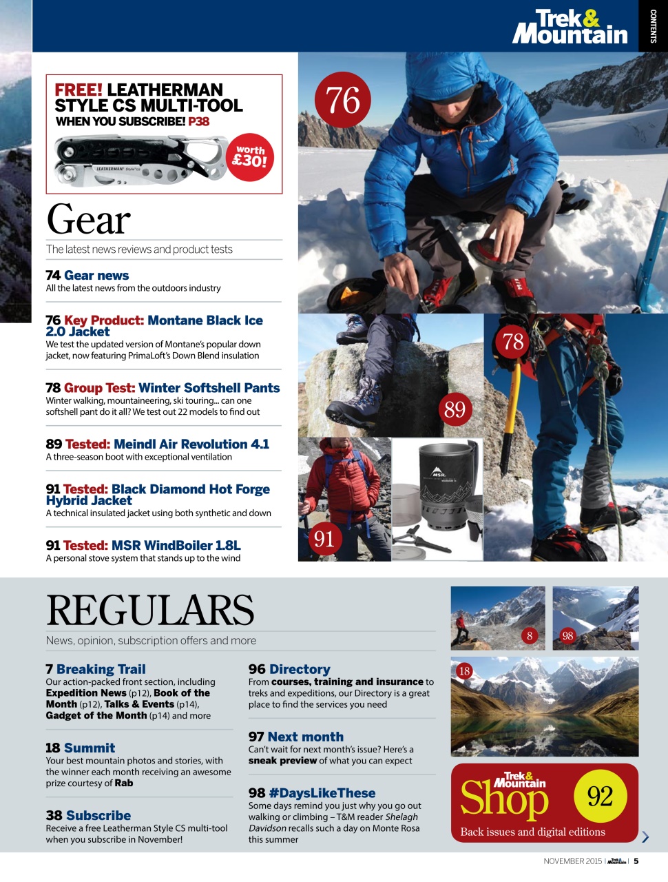 Trek & Mountain Magazine Preview Pages