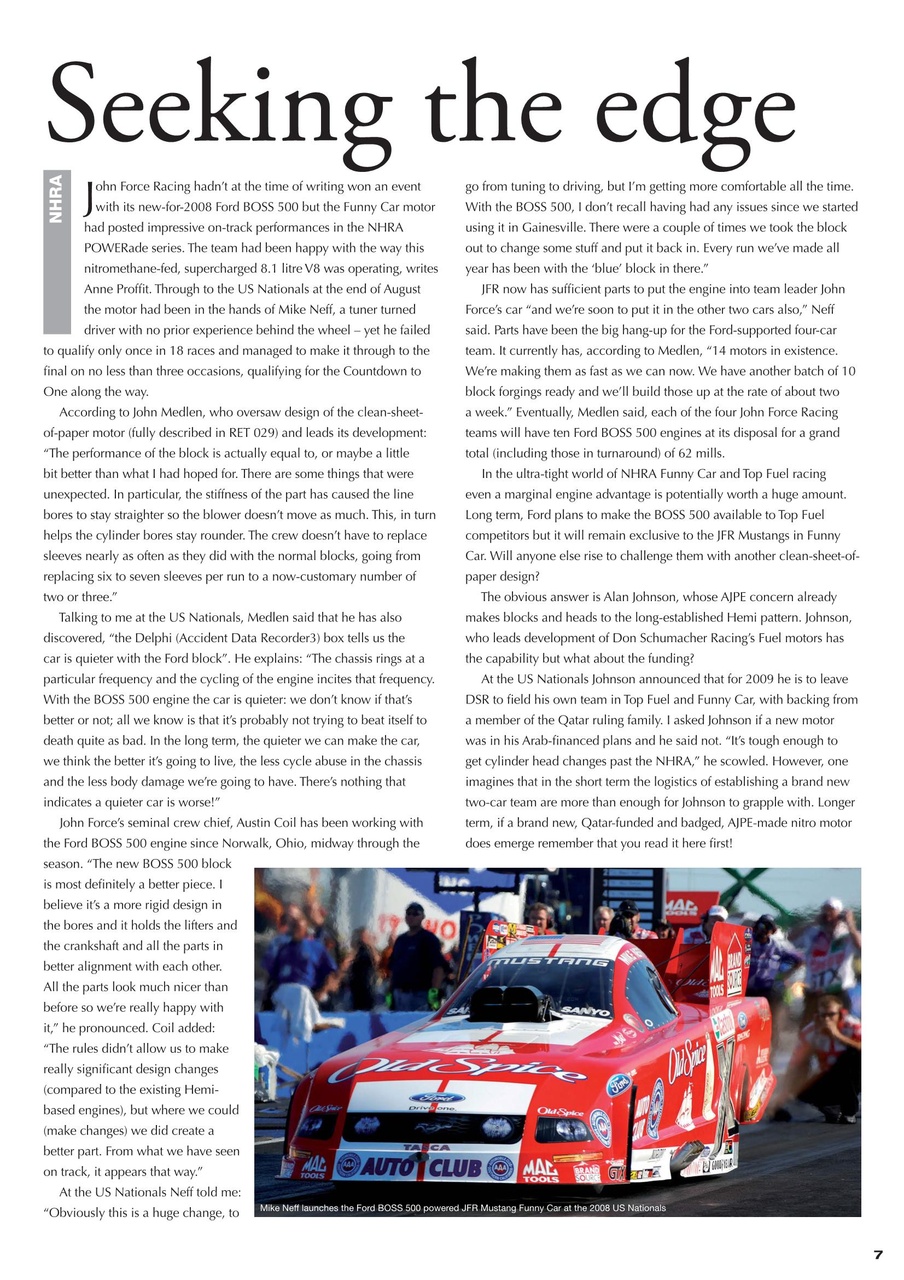 Race Engine Technology Preview Pages