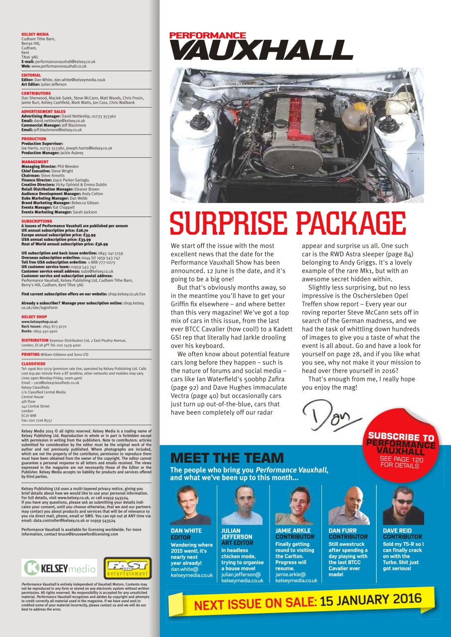 Performance Vauxhall Preview Pages
