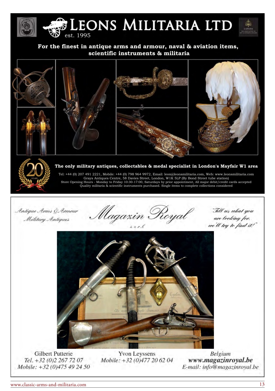 Classic Arms & Militaria Preview Pages