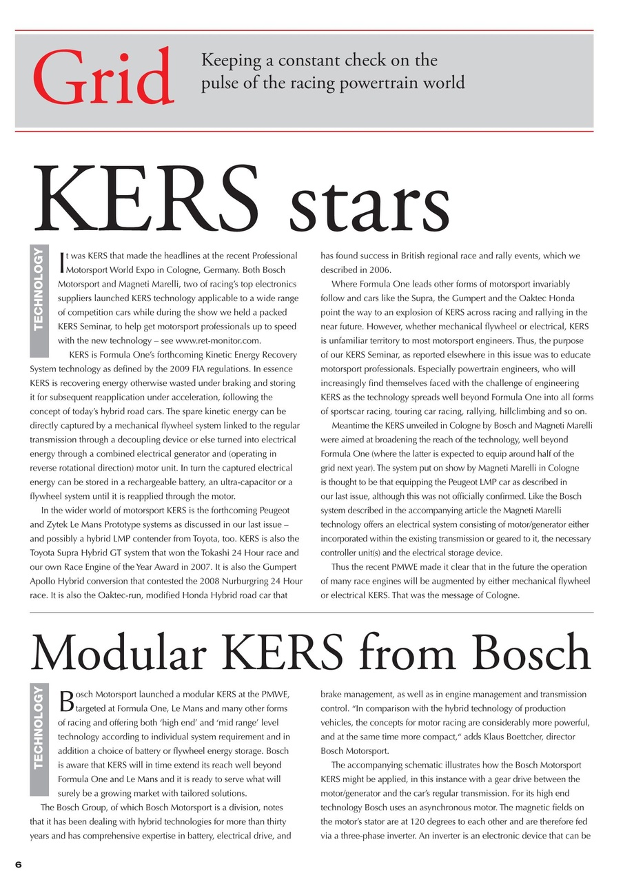 Race Engine Technology Preview Pages