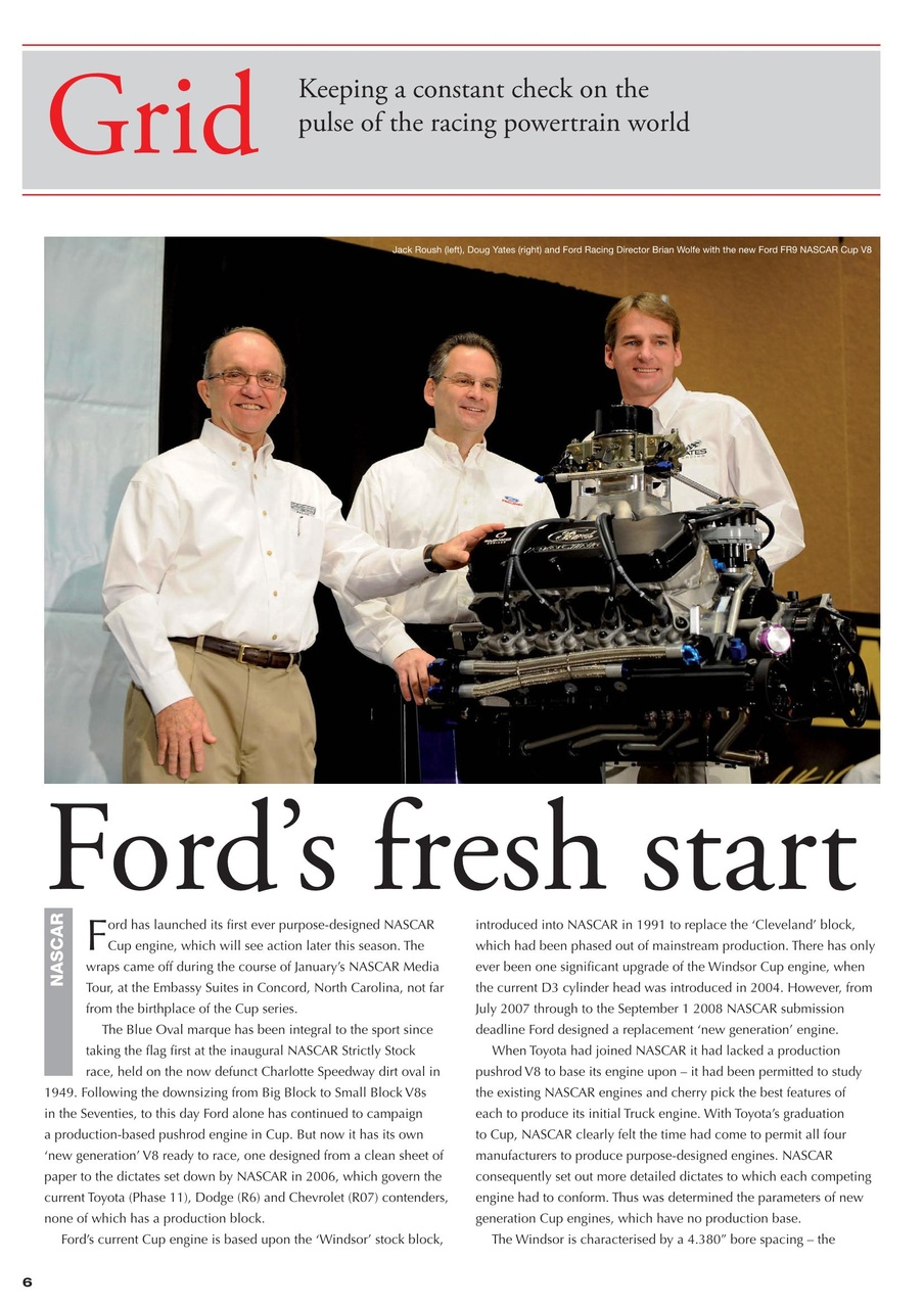 Race Engine Technology Preview Pages