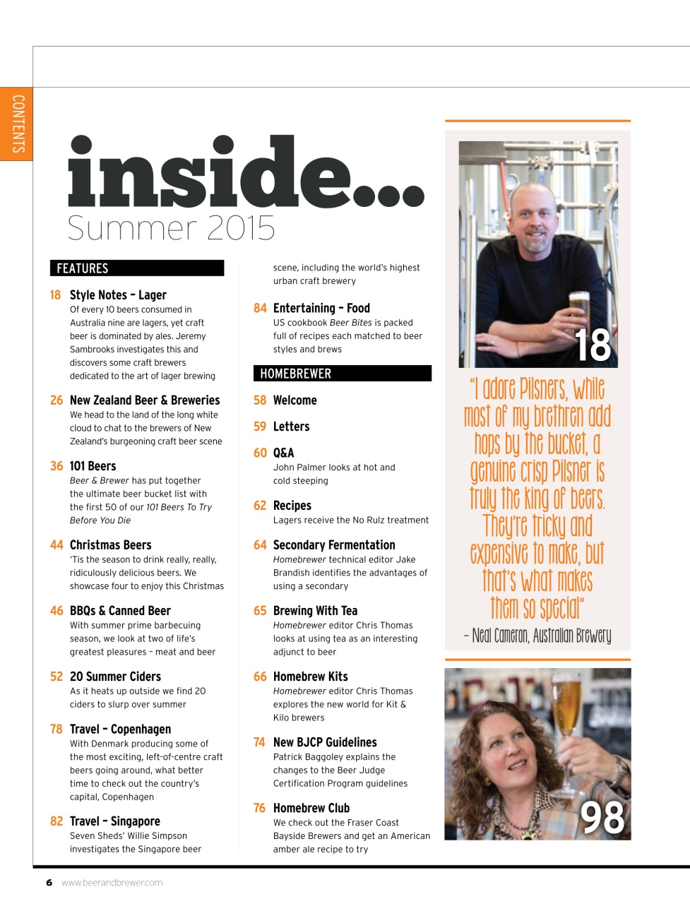 Beer and Brewer Preview Pages