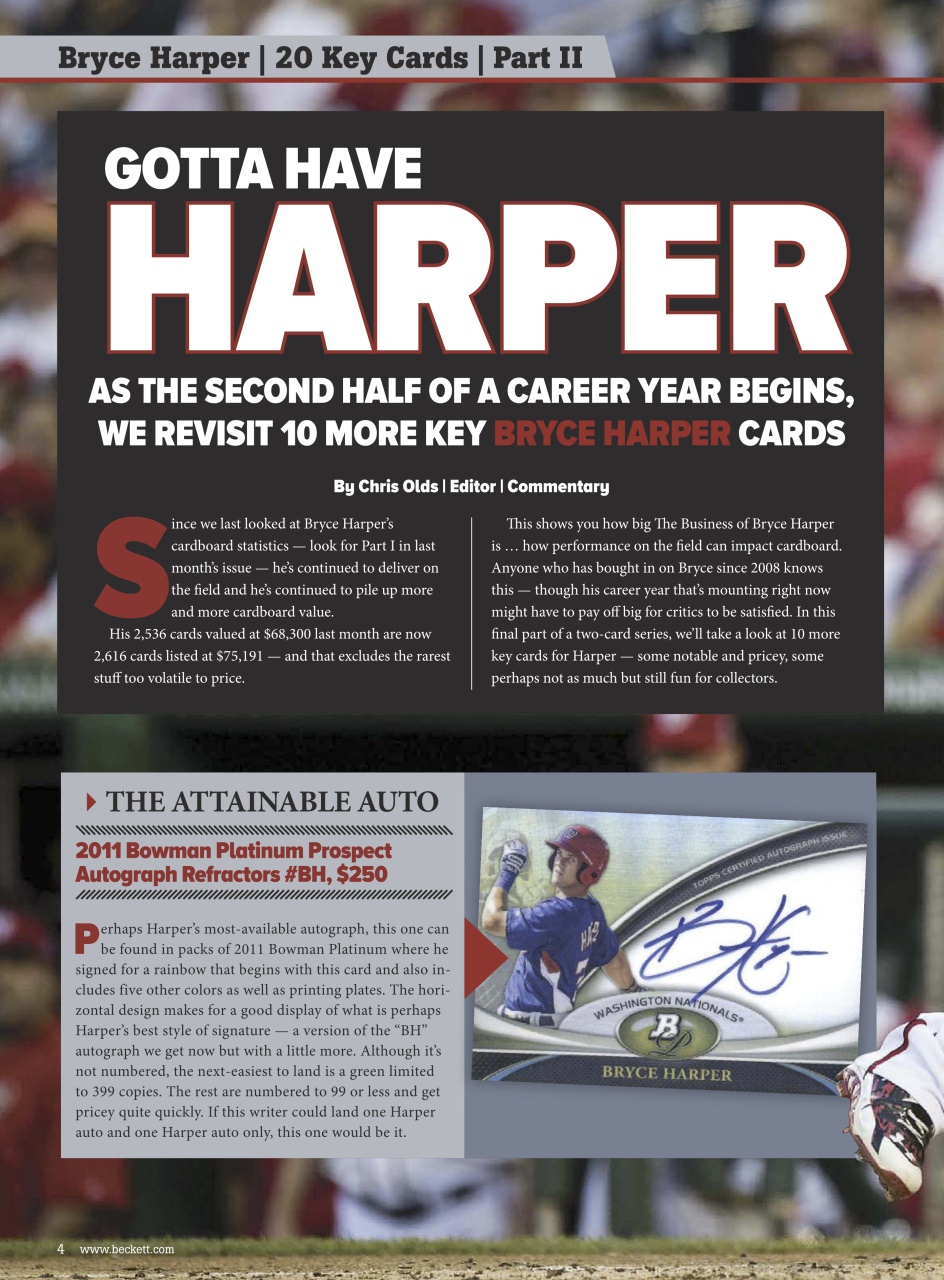Beckett Baseball Magazine Preview Pages