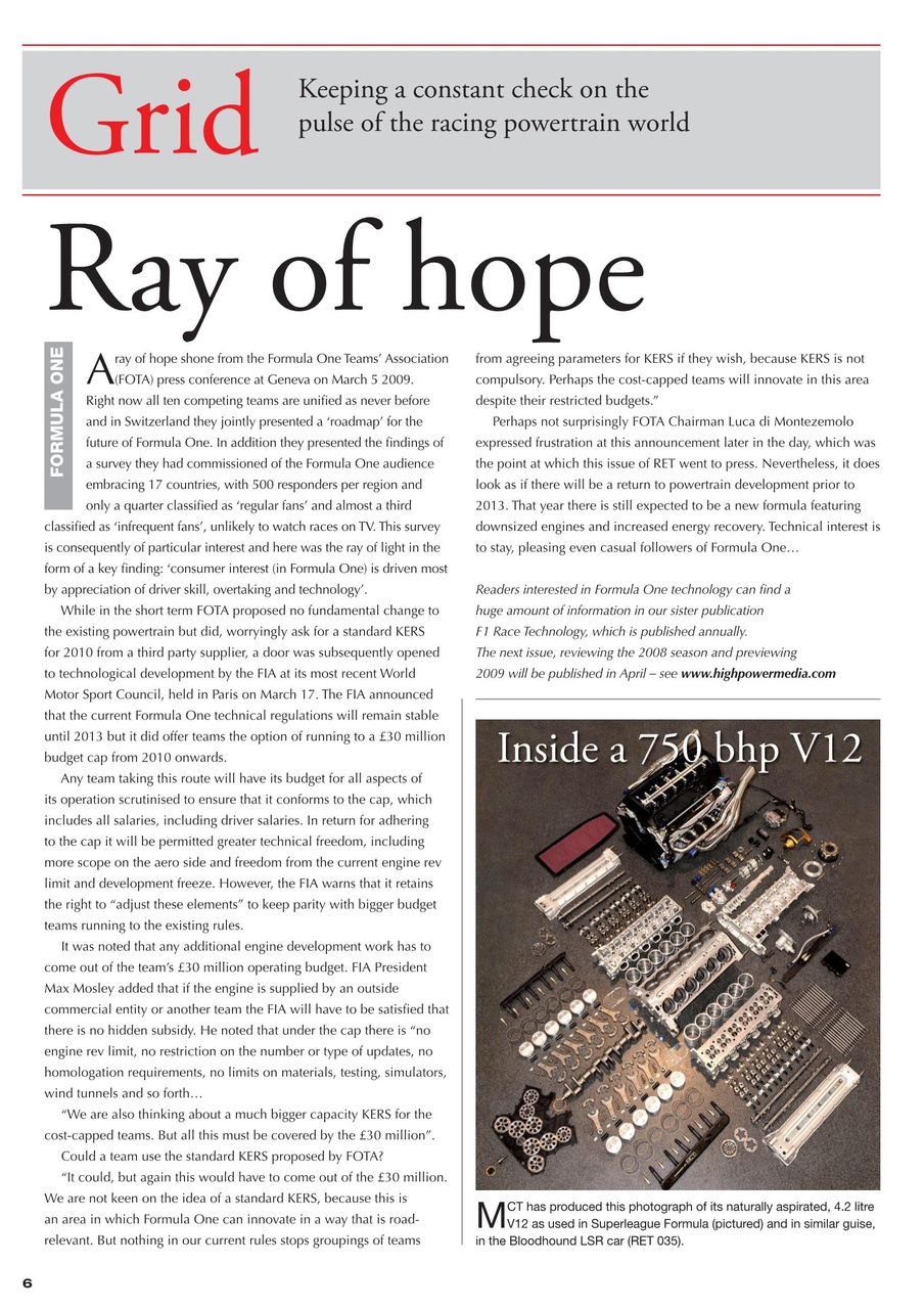 Race Engine Technology Preview Pages