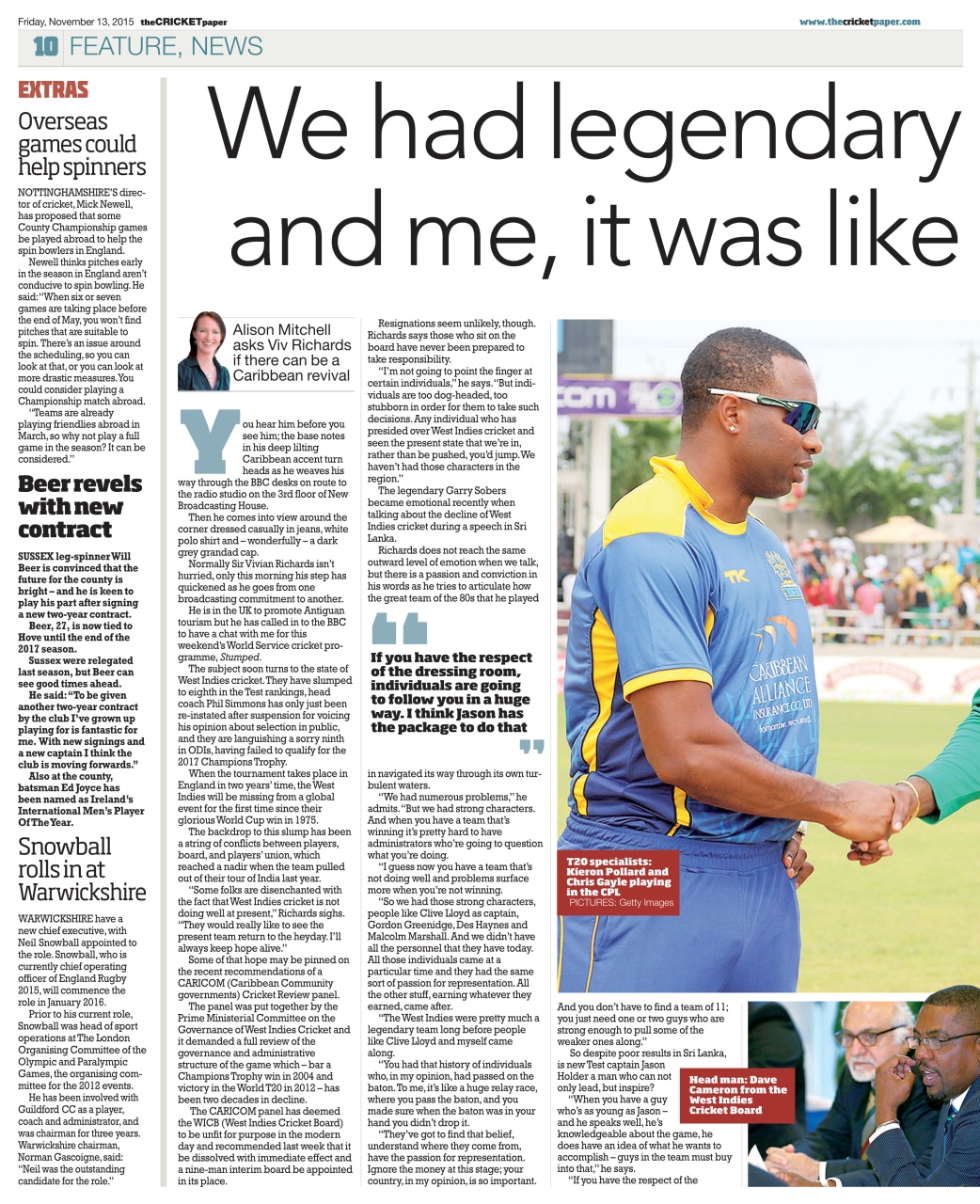 The Cricket Paper Preview Pages