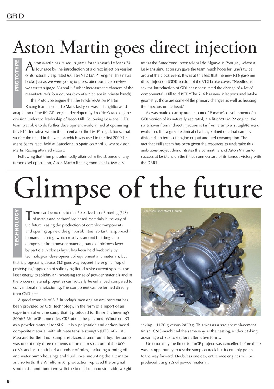 Race Engine Technology Preview Pages