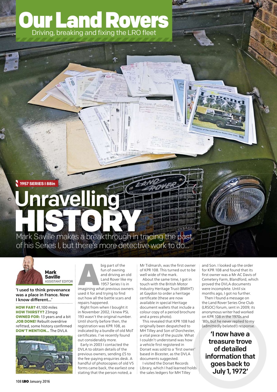 Land Rover Owner Preview Pages