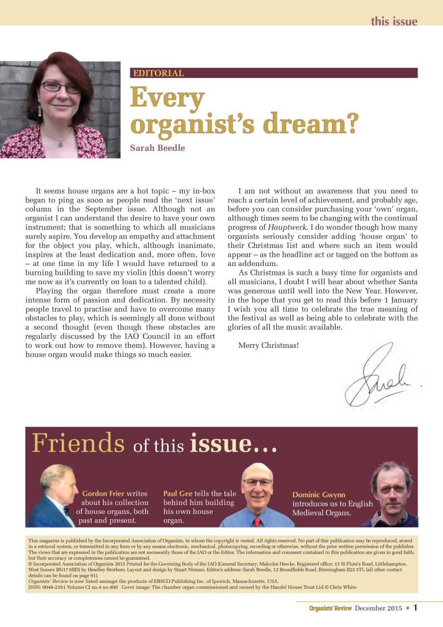 Organists' Review Preview Pages