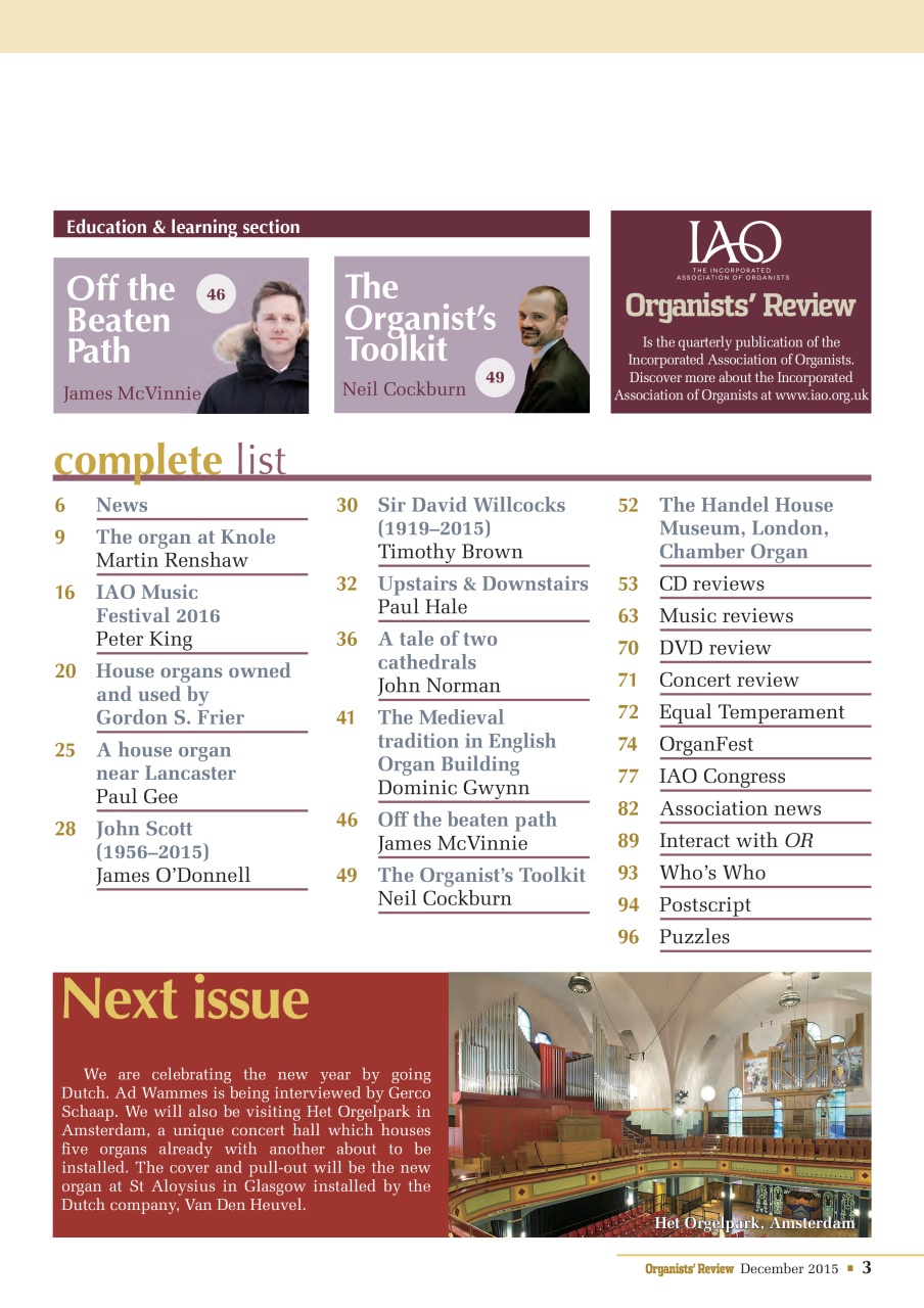 Organists' Review Preview Pages