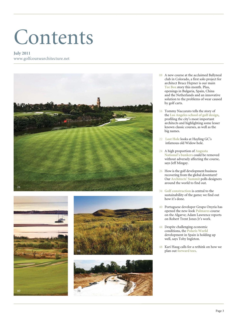 Golf Course Architecture Preview Pages