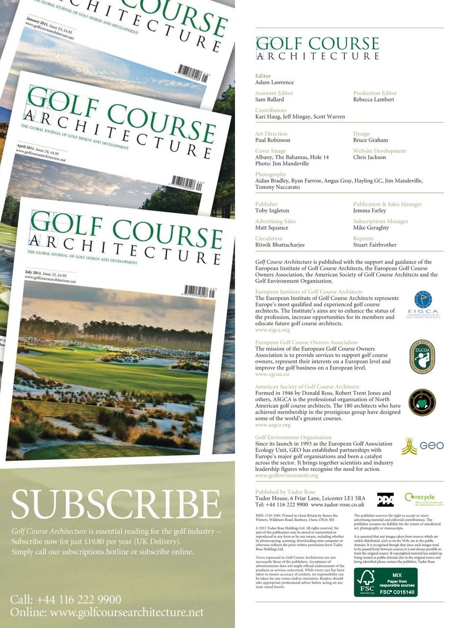 Golf Course Architecture Preview Pages