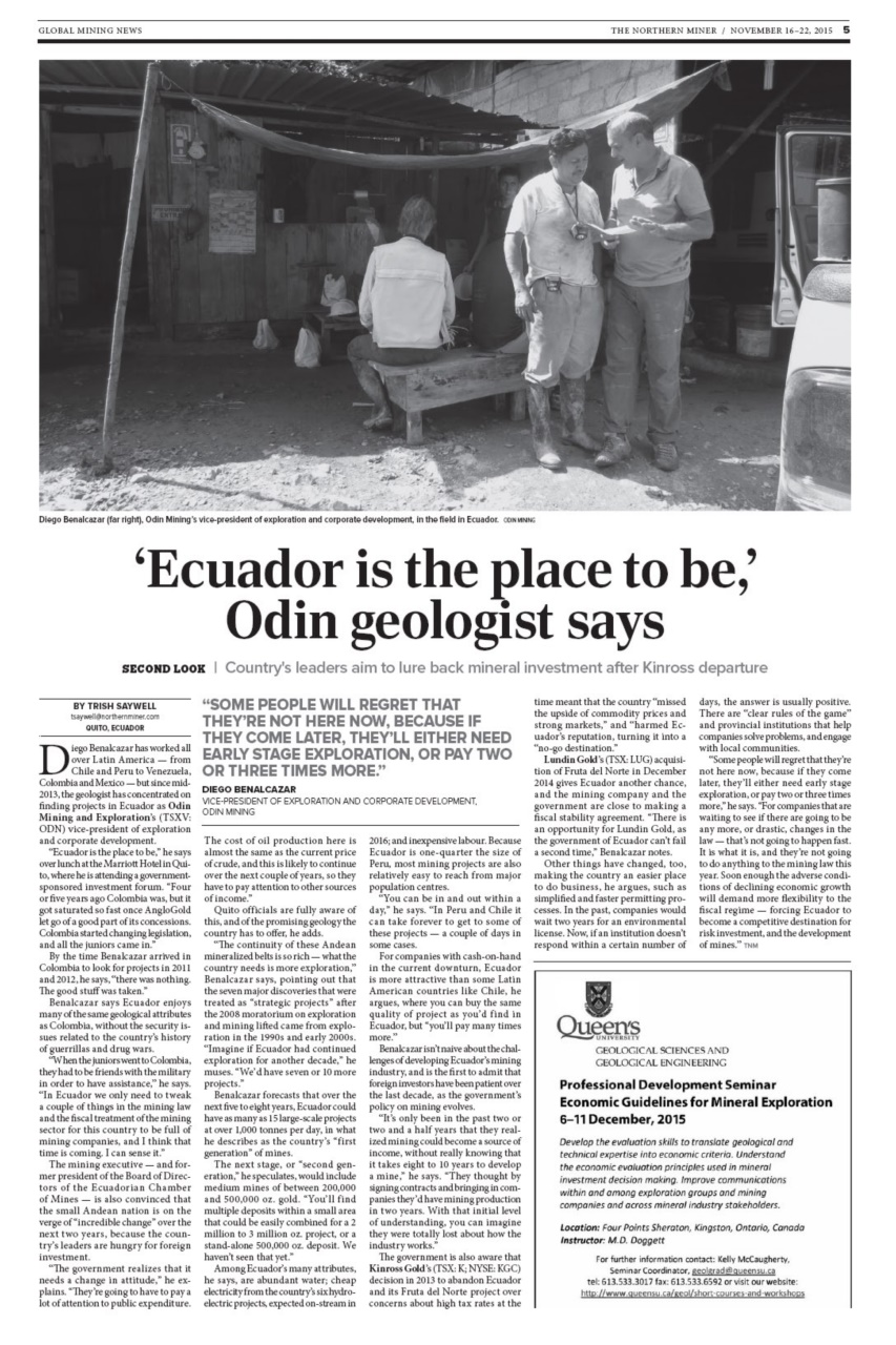 The Northern Miner Preview Pages