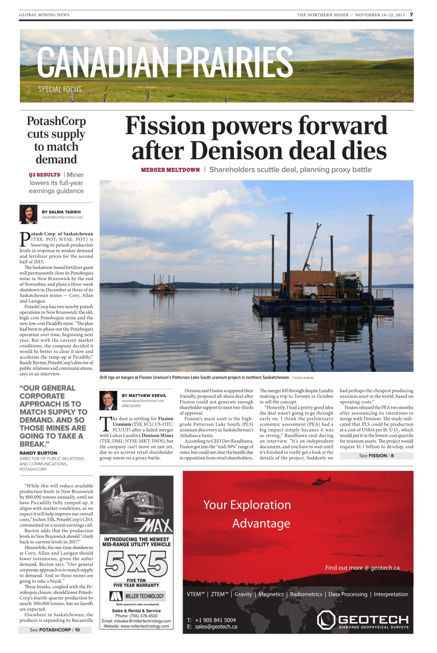 The Northern Miner Preview Pages