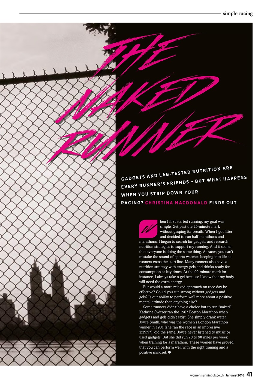 Women’s Running Preview Pages