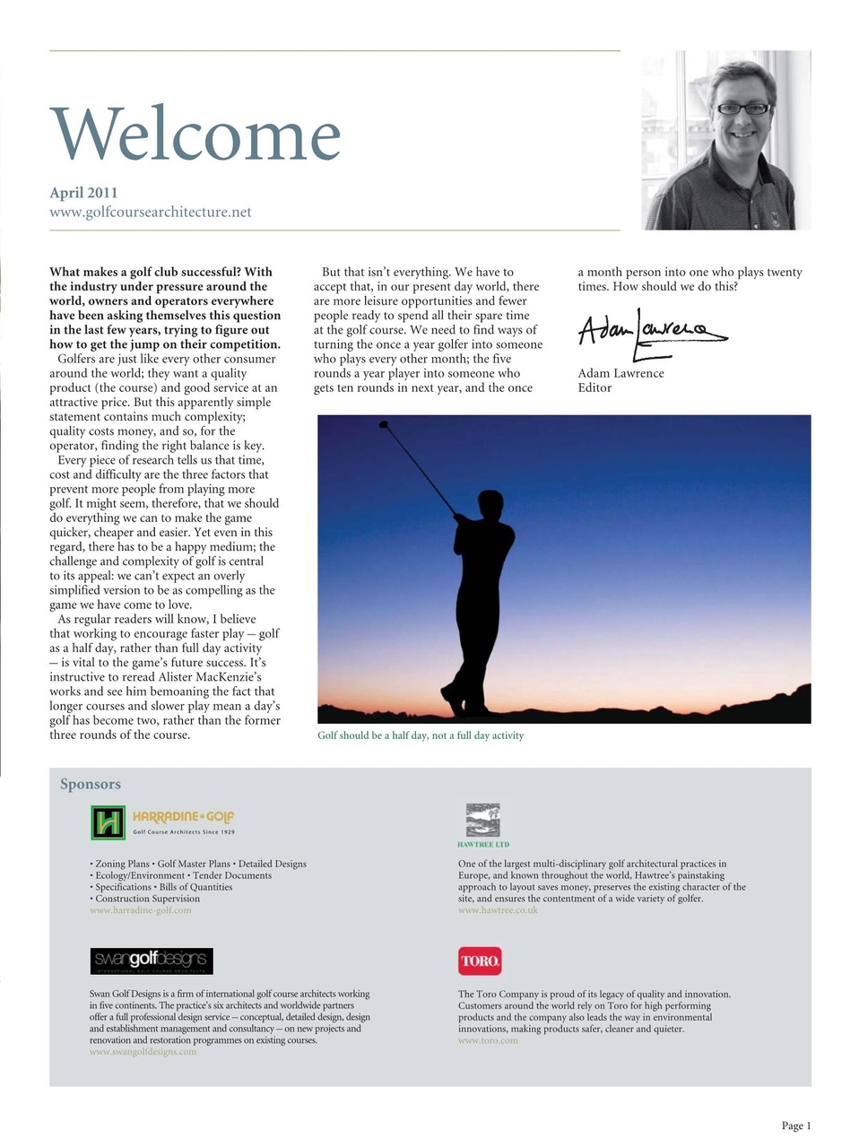 Golf Course Architecture Preview Pages