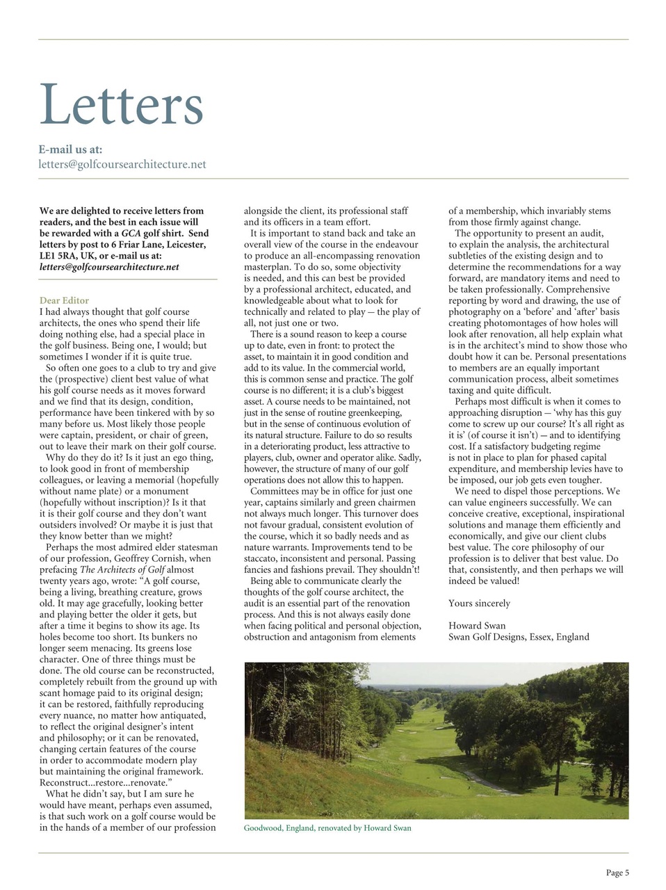 Golf Course Architecture Preview Pages