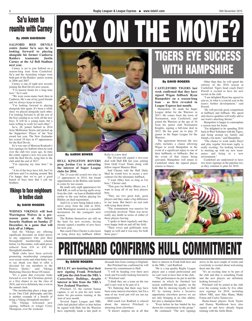 League Express Preview Pages