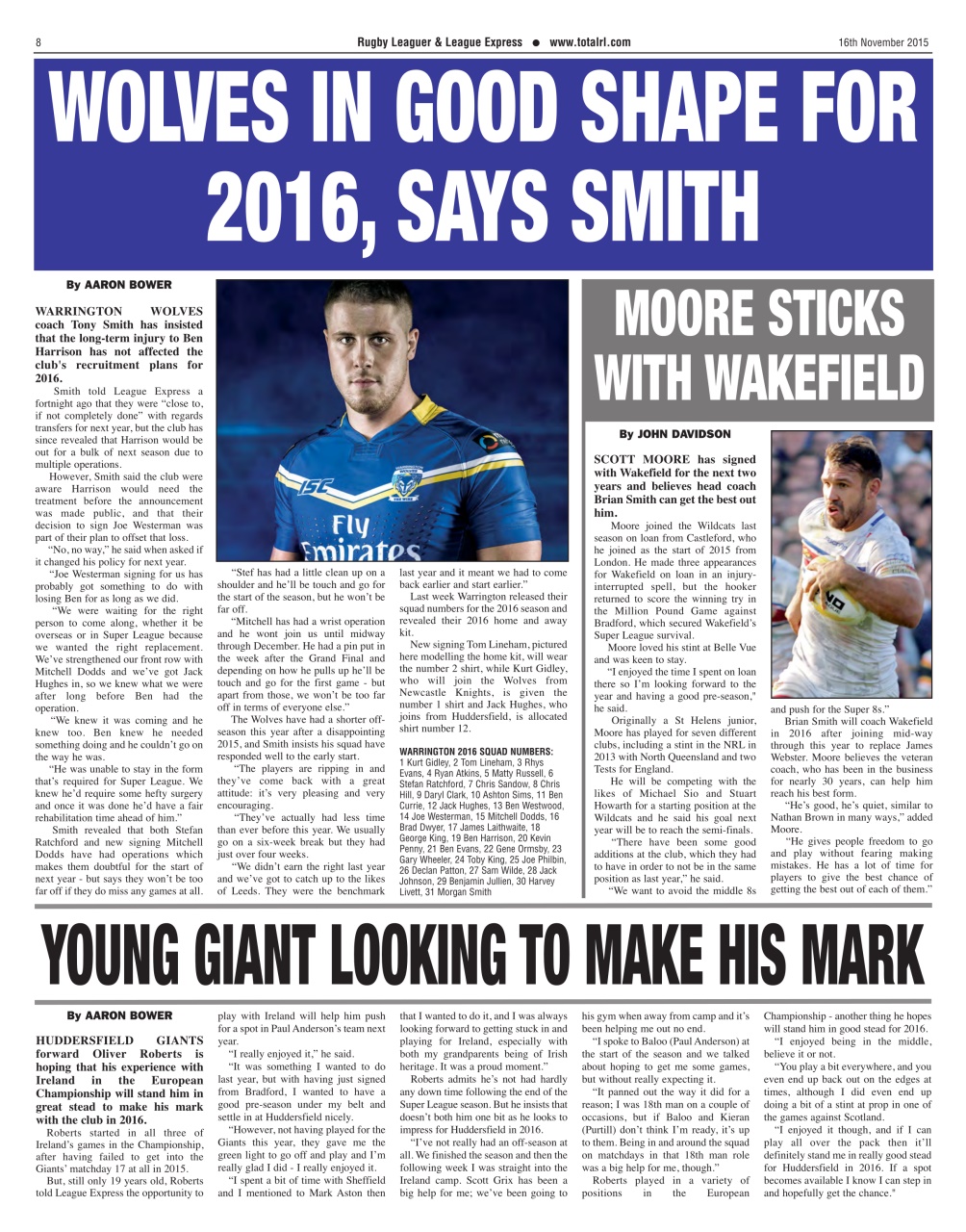 League Express Preview Pages