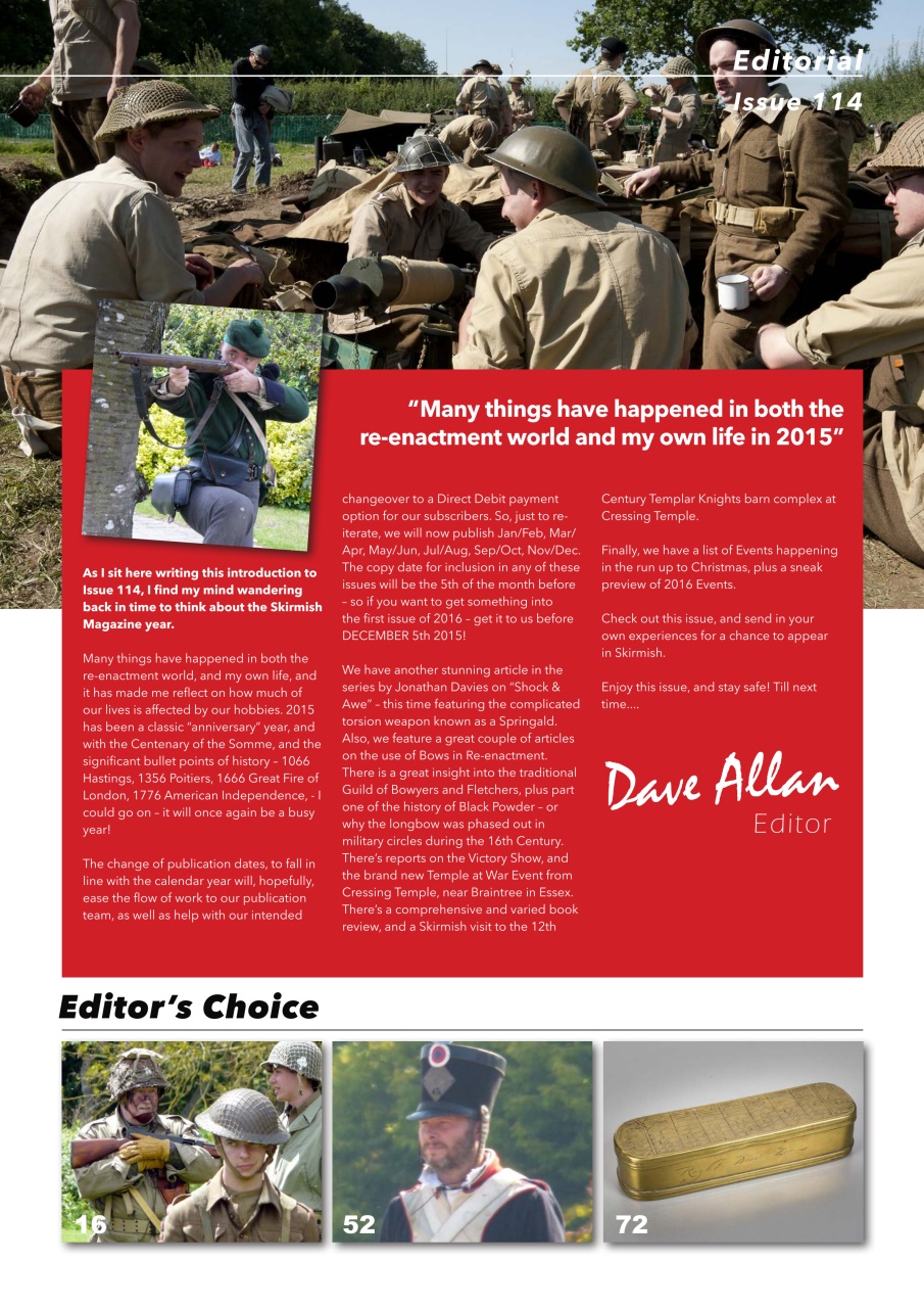 Skirmish Living History Preview Pages