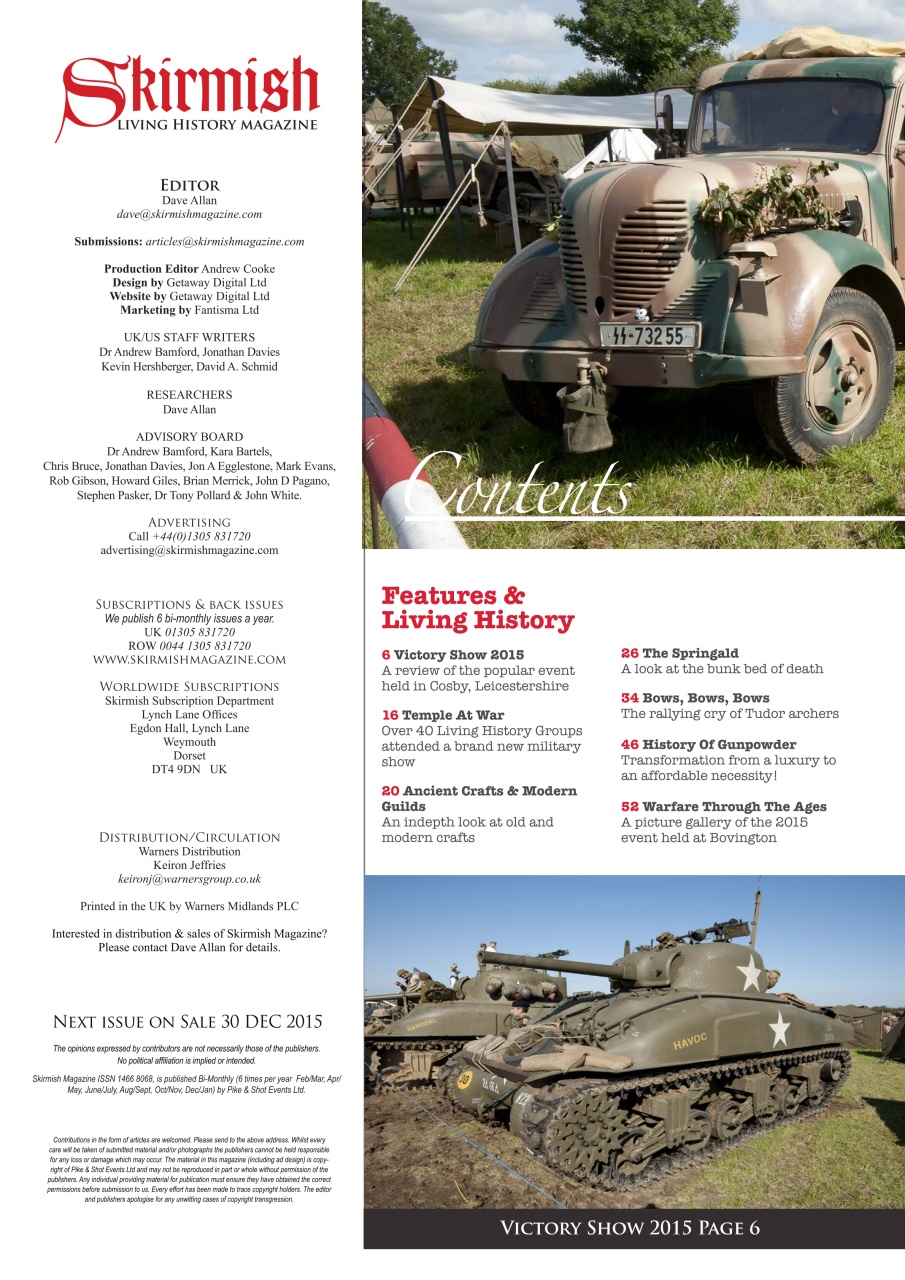 Skirmish Living History Preview Pages