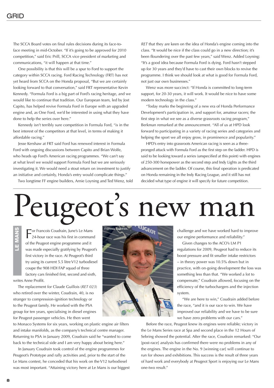 Race Engine Technology Preview Pages