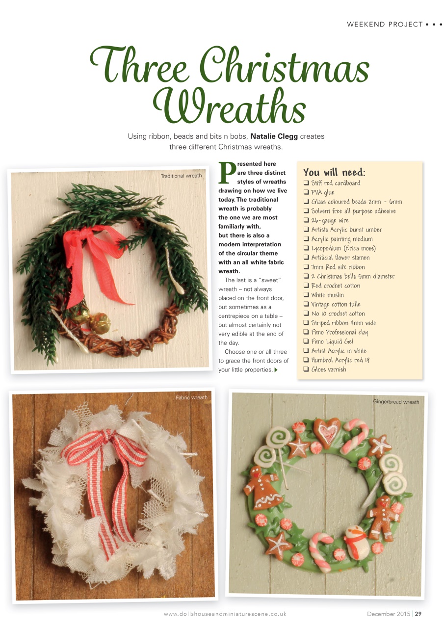 Dolls House and Miniature Scene Preview Pages