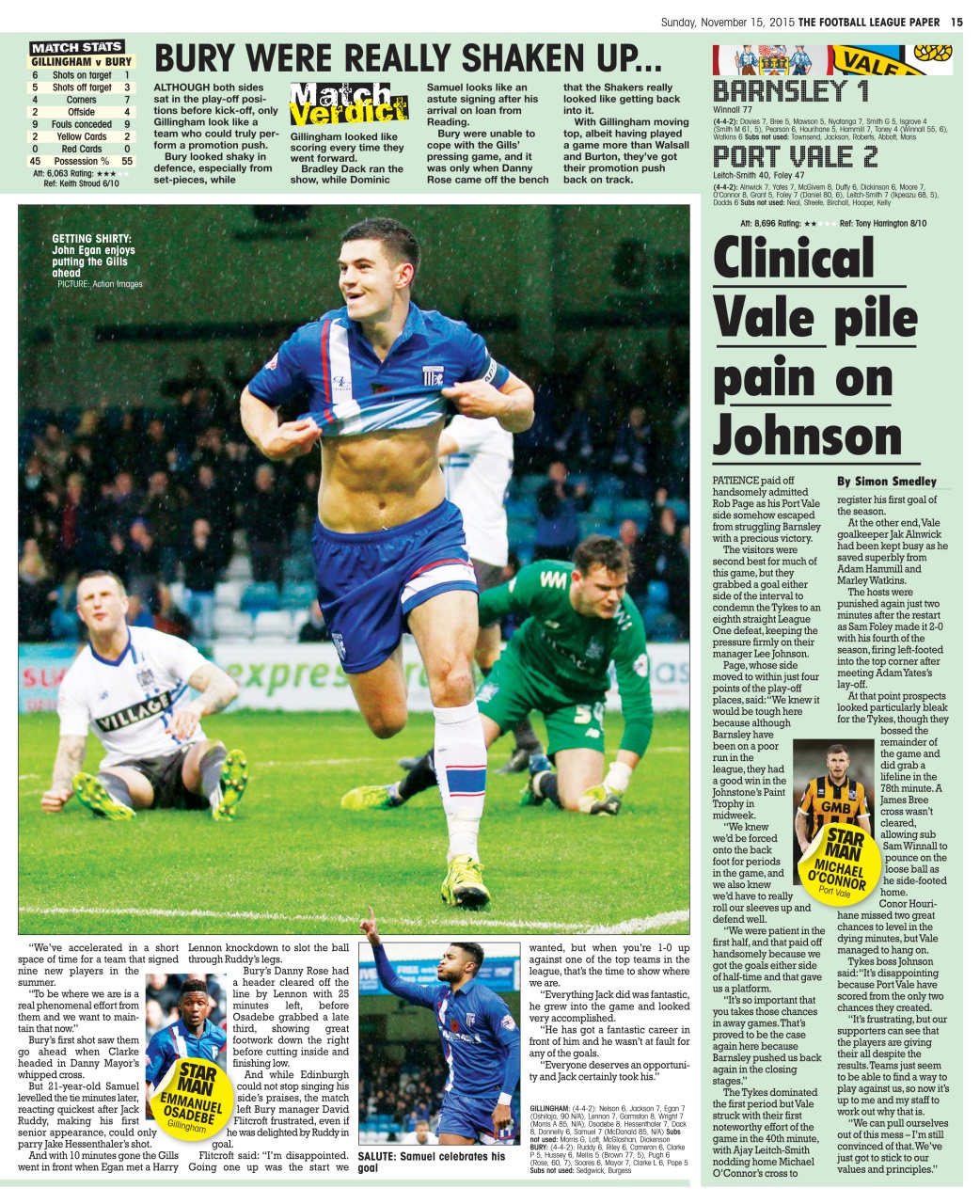 The Football League Paper Preview Pages