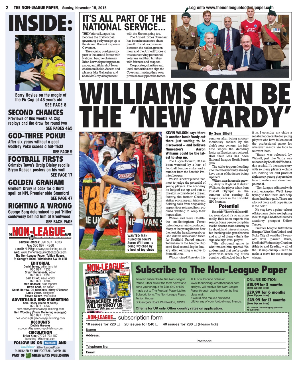 The Non-League Football Paper Preview Pages