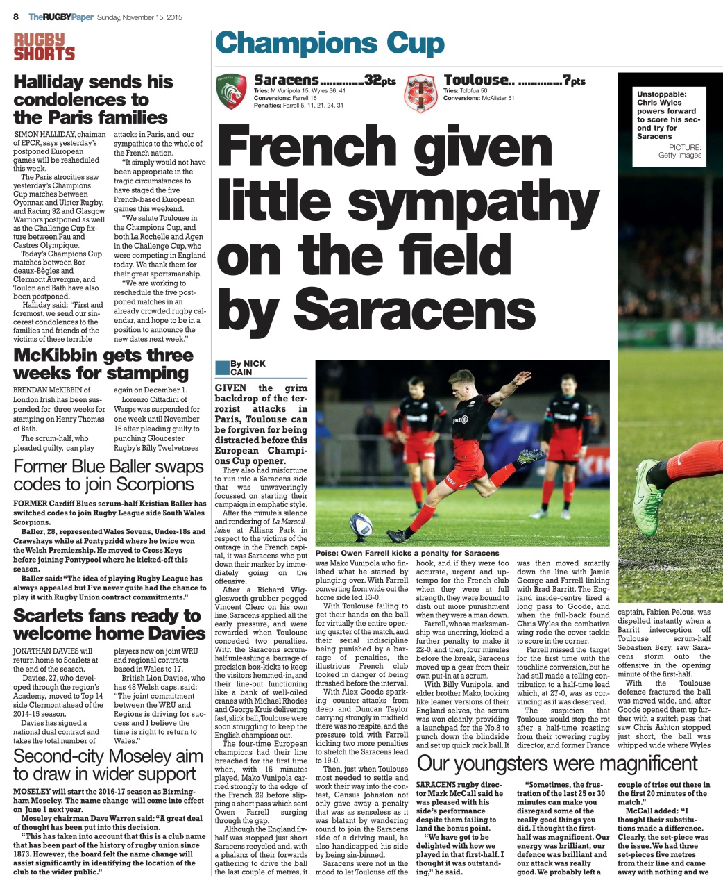 The Rugby Paper Preview Pages