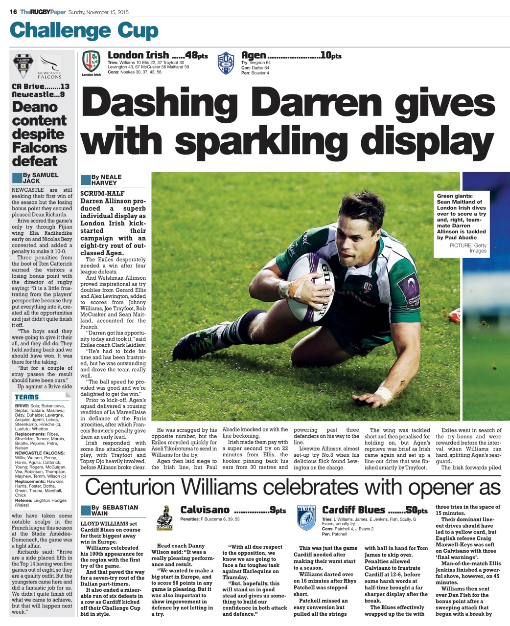 The Rugby Paper Preview Pages