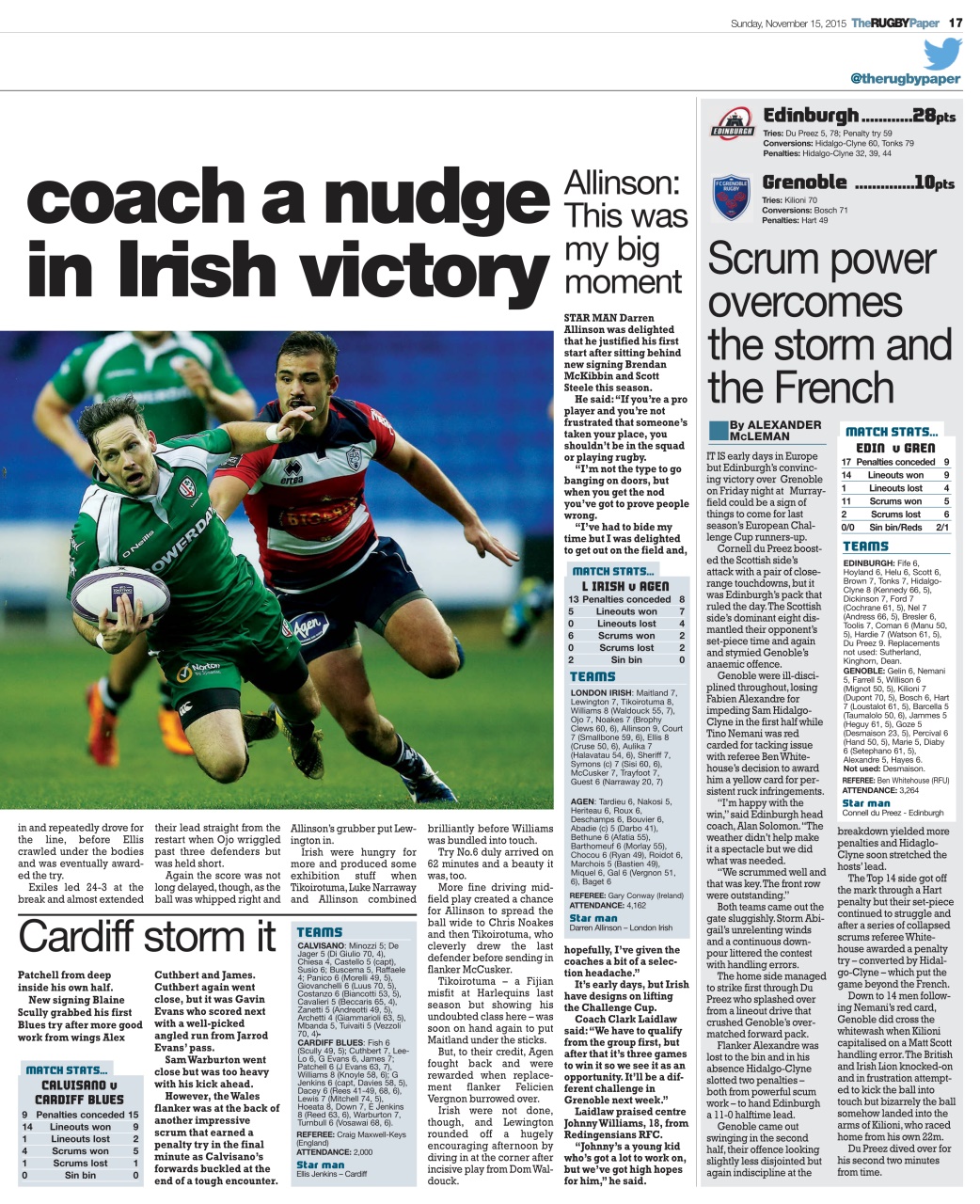 The Rugby Paper Preview Pages