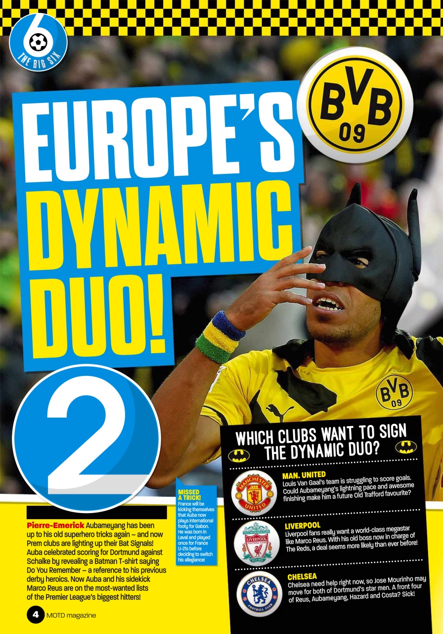 Match of the Day Preview Pages